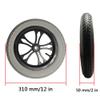 12 Inch Wheelchair Rear Wheel, 310X50-Inflatable Rubber Tire Electric Wheelchair Replacement Wheel Accessories view 2