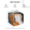 Elegant Square Leather Tissue Box Cover - Stylish & Waterproof Abstract Marble Stone Printed Tissue Box for Table Decor view 4