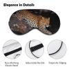 African Leopard Sleep Mask Adjustable Eye Mask Light Blocking Night Blindfold Comfortable Eye Patches Soft Breathable Eye Cover for Travel Night Sleeping Nap view 3