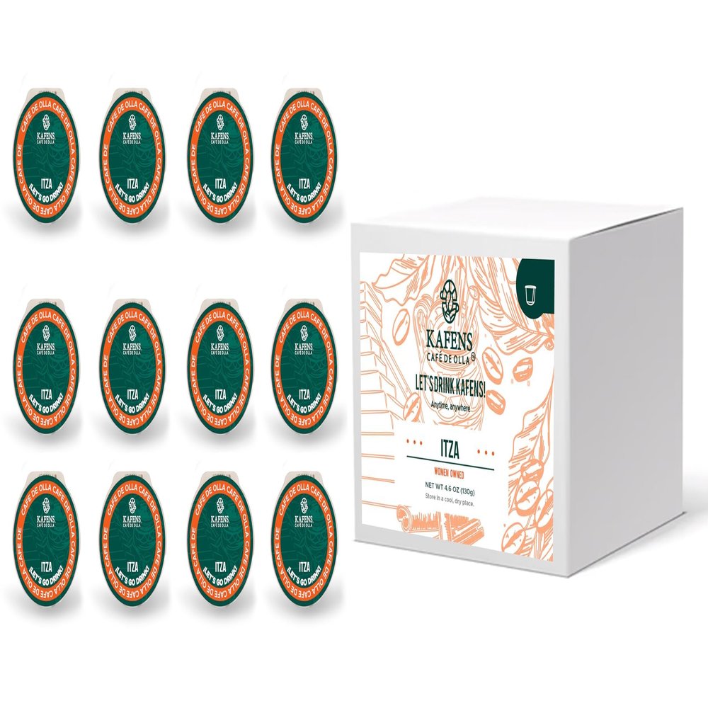 ITZA Caf de Olla K-Cup Pods Mexican Cinnamon-Spiced Coffee, 12 Count (5.5 oz) Recyclable Pods
