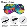 Colorful Spray Pattern Sleep Mask Adjustable Eye Mask Light Blocking Night Blindfold Comfortable Eye Patches Soft Breathable Eye Cover for Travel Night Sleeping Nap view 3