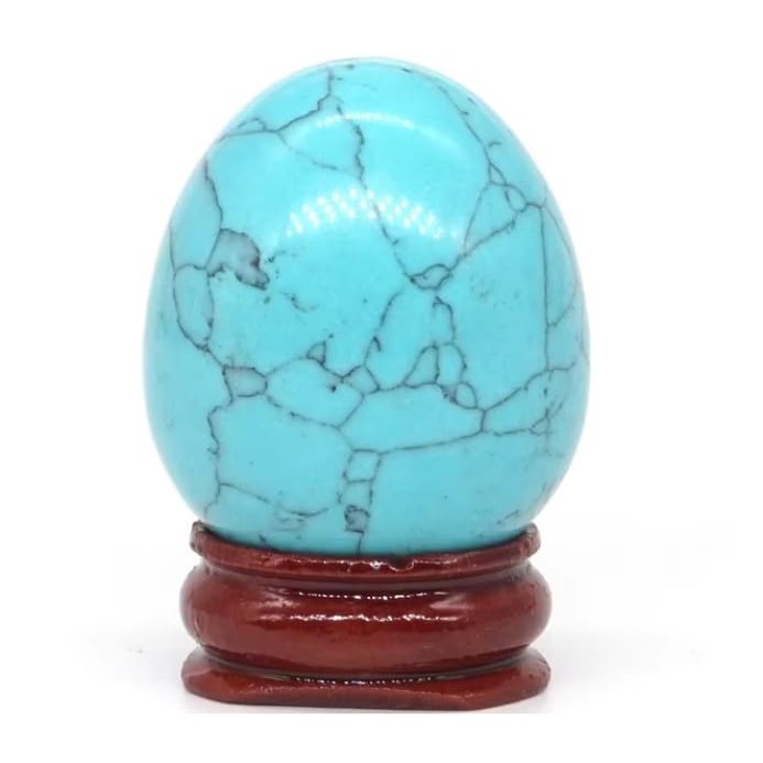 JPHHRP 1PCS 30x40mm Stone Egg Natural Gemstone Mineral Ball Home Decoration Accessory Kegel Exercise Yoni Tool,Green,30x40mm