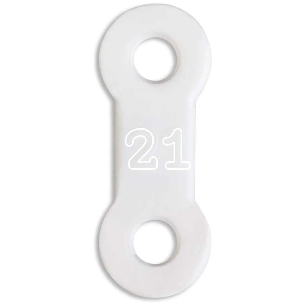 10 Pack: Replacement Straps for Anti-Snoring Appliance, 100% Latex Free Straps, EMA Compatible Straps (White (Soft), 21mm)