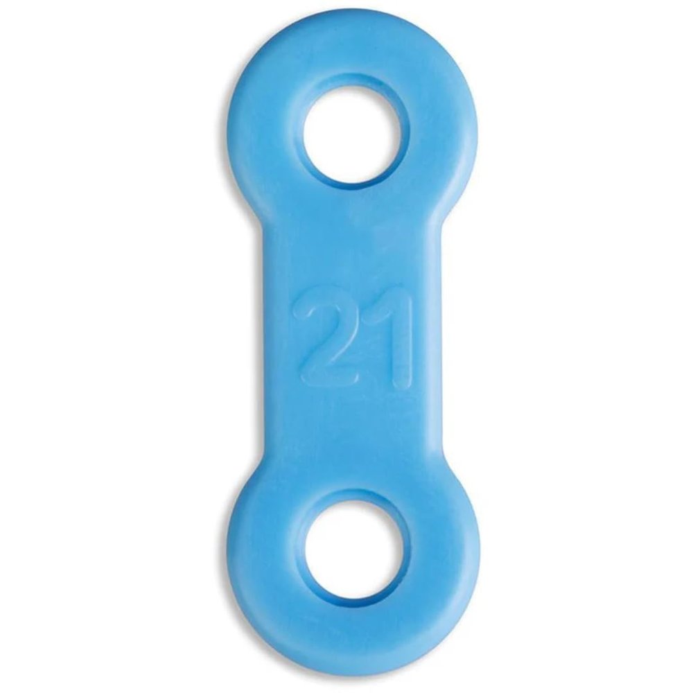 10 Pack: Replacement Straps for Anti-Snoring Appliance, 100% Latex Free Straps, EMA Compatible Straps (Blue (Firm), 21mm)