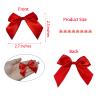 ULIFEBETTER 50PCS Red Bows, Satin Ribbon red Bow Twist Ties Bows with Double-Sided Tape for Treat Bags Red Bows for Crafts Gift Wrapping for Baby Shower Wedding Decorations(2.7x2.5 Inch) view 2
