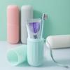 Baluue Eco-Friendly Plastic Toothbrush Holder Travel Toothpaste Organizer Stylish Tooth-Brushing Cup for Home Trip view 3