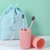 Baluue Eco-Friendly Plastic Toothbrush Holder Travel Toothpaste Organizer Stylish Tooth-Brushing Cup for Home Trip view 4