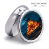 Round Pill Box Creepy Truck Printed 3 Compartment Small Pill Case Portable Travel Pill Container to Hold Supplements Vitamins Fish Oil Medication view 2