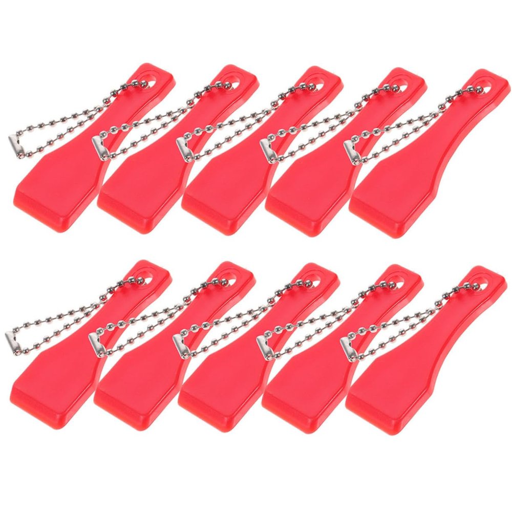 Abaodam 20Pcs Plastic Ticket Scratcher Tool Ergonomic Design for Lottery Tickets Labels Stickers Compact Keychain Multi-Purpose Scraper for Easy Use Value Pack