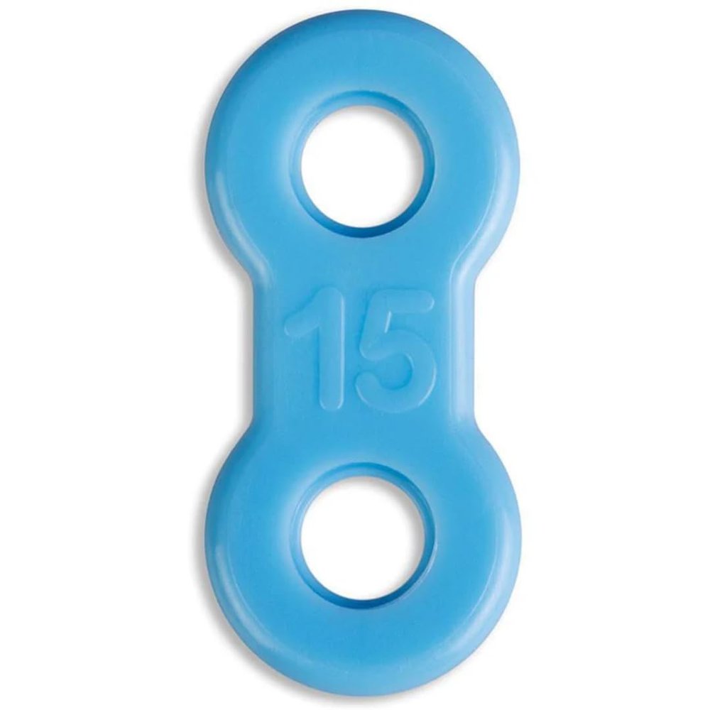 10 Pack: Replacement Straps for Anti-Snoring Appliance, 100% Latex Free Straps, EMA Compatible Straps (Blue (Firm), 15mm)