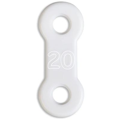 10 Pack: Replacement Straps for Anti-Snoring Appliance, 100% Latex Free Straps, EMA Compatible Straps (White (Soft), 20mm)