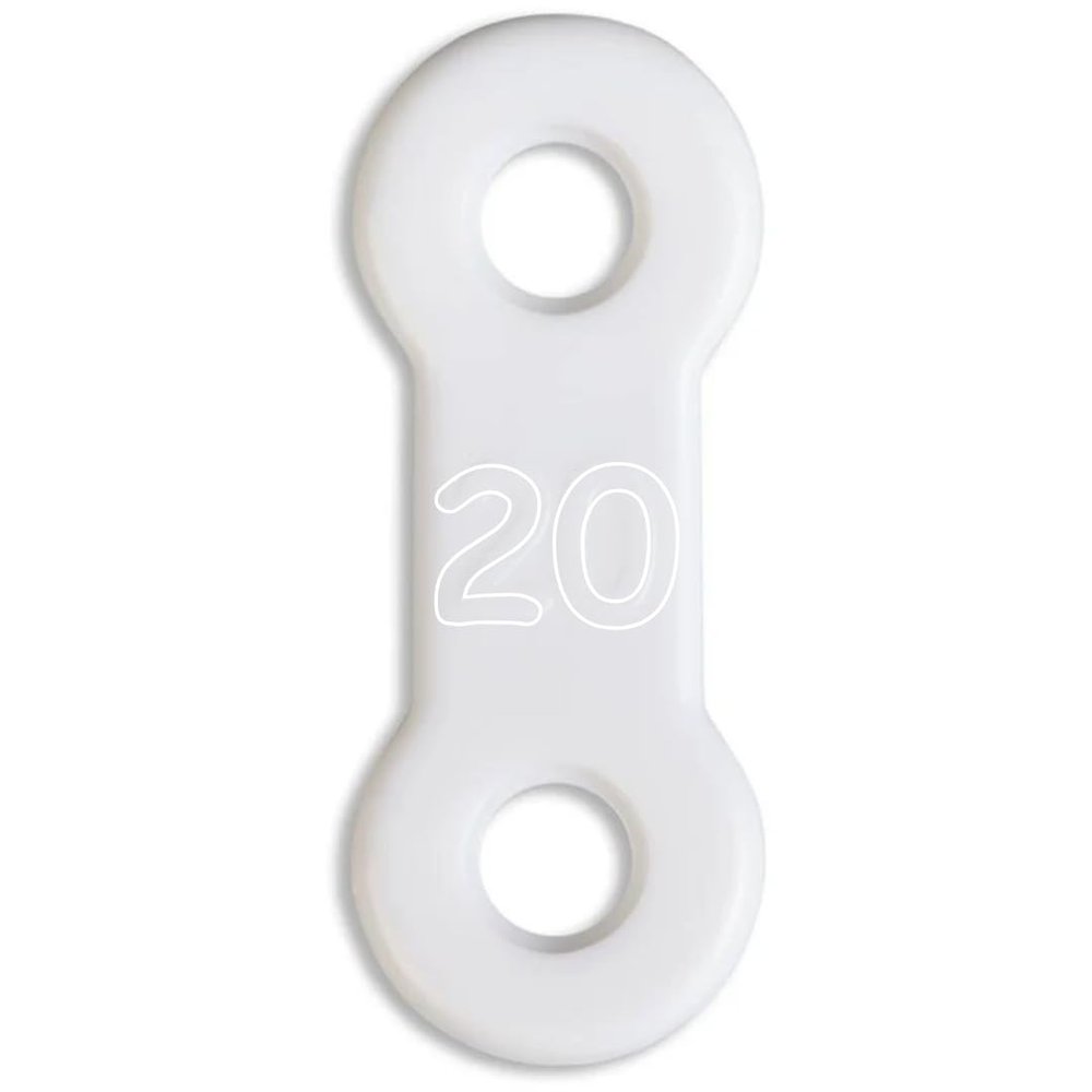 10 Pack: Replacement Straps for Anti-Snoring Appliance, 100% Latex Free Straps, EMA Compatible Straps (White (Soft), 20mm)
