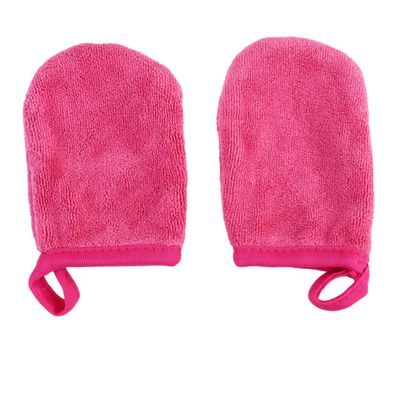 3pcs Makeup Removal Gloves for Face Cleansing, Polyester Cotton White