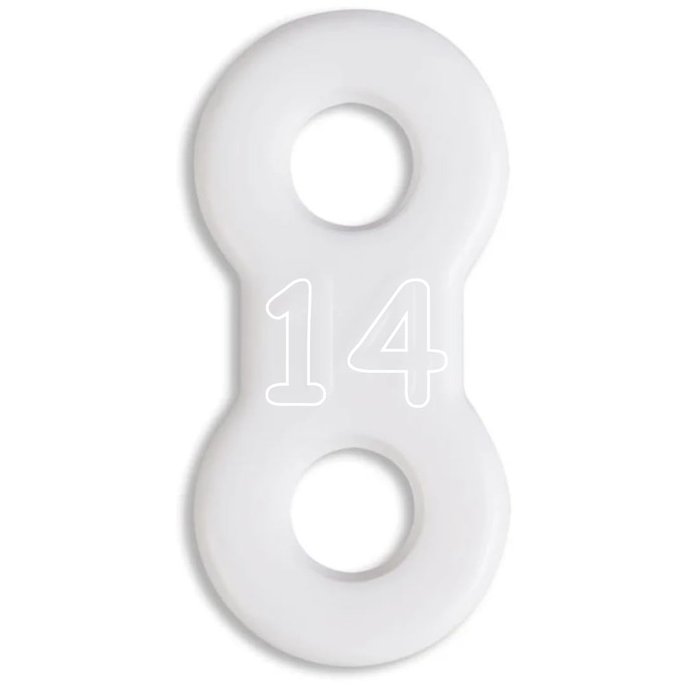 10 Pack: Replacement Straps for Anti-Snoring Appliance, 100% Latex Free Straps, EMA Compatible Straps (White (Soft), 14mm)