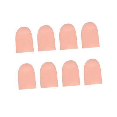 IWOWHERO 8pcs Finger Sleeve Finger Joints Cover for Men Women Washable Reusable Slim Design for Comfortable Wear Under Socks and Shoes Skin Color