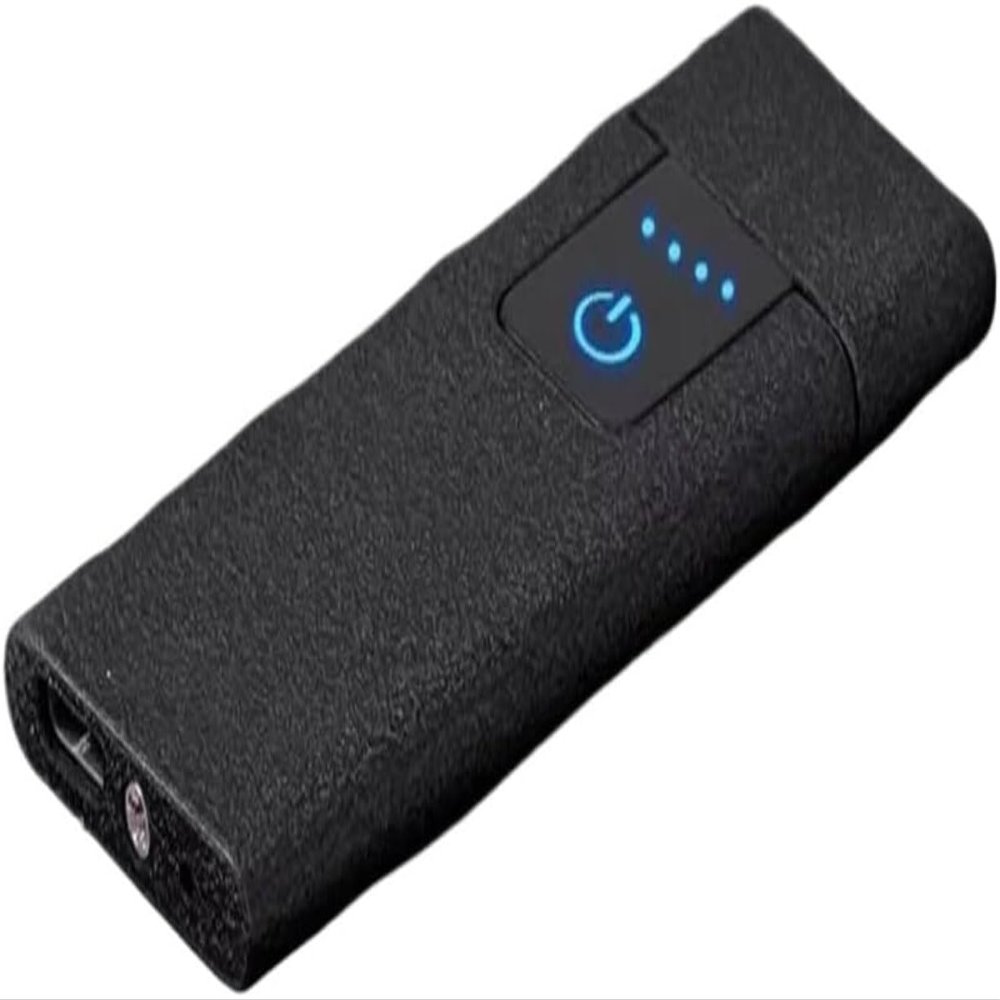 Portable Lighter with Power Display USB Charging Windproof Lighter, Fingerprint Sensing Lighter, Windproof Ultra-Thin Lighter(W)
