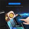Portable Lighter with Power Display USB Charging Windproof Lighter, Fingerprint Sensing Lighter, Windproof Ultra-Thin Lighter(W) view 4