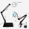15X Magnifying Glass Desk Lamp, LED Desk Lamp with Base and Clamp, 5 Color Mode, 10 Stepless Dimmable, 84 Leds, 4.2" Diameter Real Glass Lens Magnifying Glass Lamp for Reading Close Work Repair Sewing view 4