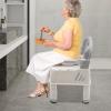 PP Shower Chair, 18.5 * 17.72 * 25.98In Bath Safety Seat, Portable Toilet Chair, Adult Potty Chair, Bedside Commode, Toilet Stool for Bedroom, Hospital Ward, Bathroom view 2