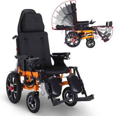 20 Miles Long Travel Range,Reclining Electric Wheelchair for Adults Lightweight Foldable,500W Motor All Terrain Motorized Wheelchair for Seniors,Portable Power Wheelchair Airline Approved