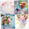OHPHCALL Cellophane Wrap Iridescent Film Paper for Craft Transparent Rainbow Gradient Film for Wrapping Supplies Moisture Easy to Cut view 3