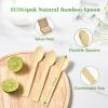ECOLipak 300 Count Disposable Compostable Bamboo Spoons for Party, Dinner view 2
