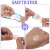 120Pcs Kids Bandages 12 Styles Zodiac Themes Animal Pattern Bandaids Variety Pack, 0.9In Round Vaccination Bandage Adhesive Plaster Dot, Kids Bandaids for Small Wounds, Pimples, Vaccination and Blist view 3