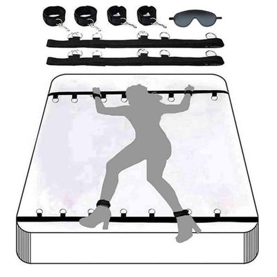 Bed Restraints and Straps Sex Tie Downs for Adults Couples Under Mattress King Size Bed Restraint Sex Leg Spreader Bar Bonage Kit for Couples Sex Handcuff Set for Bedroom Bed Straps Adult Play Sweater