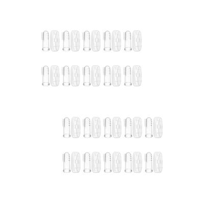Outanaya 20sets Boy Girl Finger Toothbrush Brush Soft Bristles for Boy Girl Oral Care Silicone