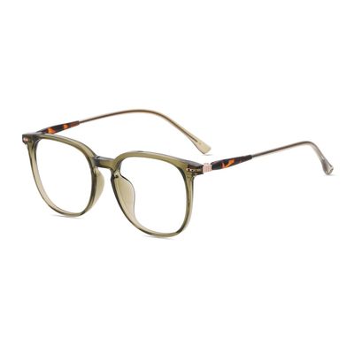 HELES Vintage TR90 Full Rim Blue Light Blocking Reading Glasses for Men and Women, Anti Glare/Eyestrain Computer Readers-Green&Tortoise||+1.75 Strength