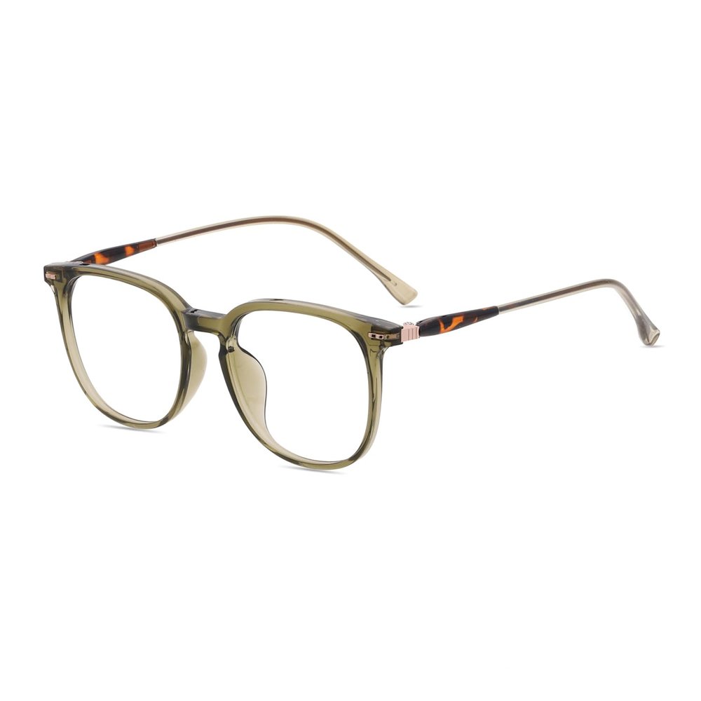 HELES Vintage TR90 Full Rim Blue Light Blocking Reading Glasses for Men and Women, Anti Glare/Eyestrain Computer Readers-Green&Tortoise||+1.75 Strength