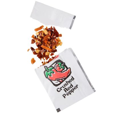 100 Count Crushed Red Pepper Packets (1g) by BEN & JANE Gluten-Free & Vegan Pizza Topping Individually Wrapped Single Serve Red Chili Flakes Bulk Gourmet Seasoning for Takeout & Home Use