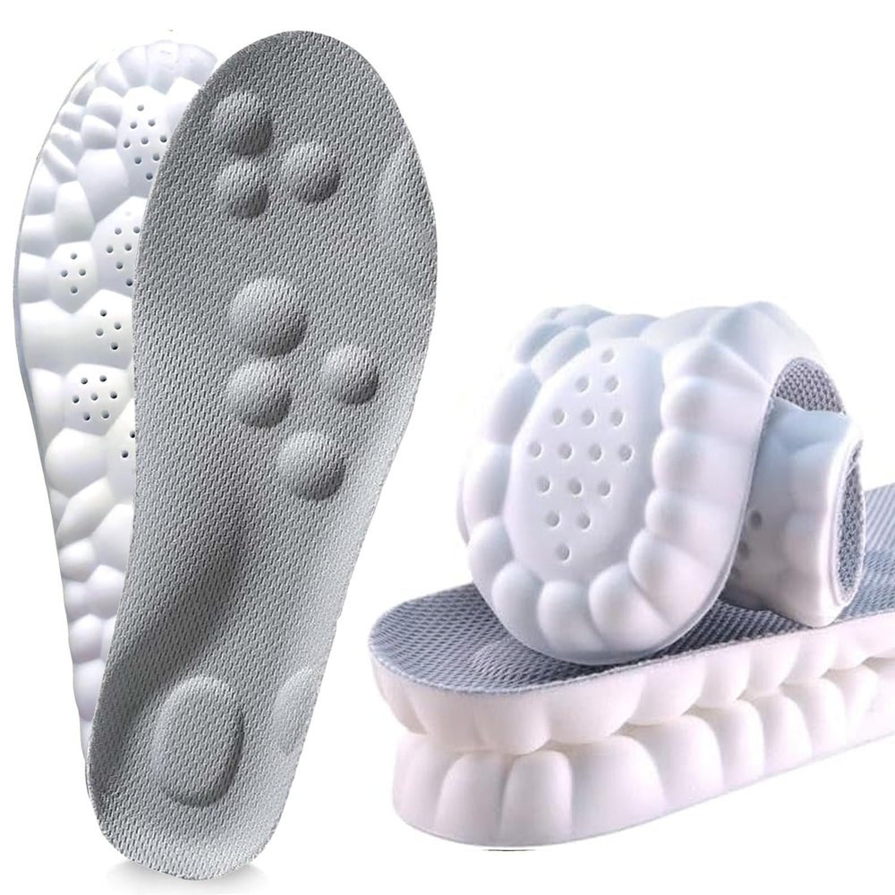 2 Pair 4D Cloud Technology Insole Super Soft Comfort Insoles | U-Shape Memory Foam Insoles, 4D Cloud Insole for Women Men Shock-Absorbing Foot Support Insoles