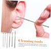 Baluue 3sets Stainless Steel Ear Cleaning Tools for Ear Wax Removal Portable Earwax Picker and Massage Supplies for Safe and Gentle view 4