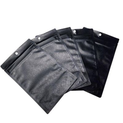 100 Pack Black Kraft Stand Up Pouches with Hook and Loop Zipper Resealable, Durable Food Storage Bags for Farmers Markets, Coffee, Snacks, and More