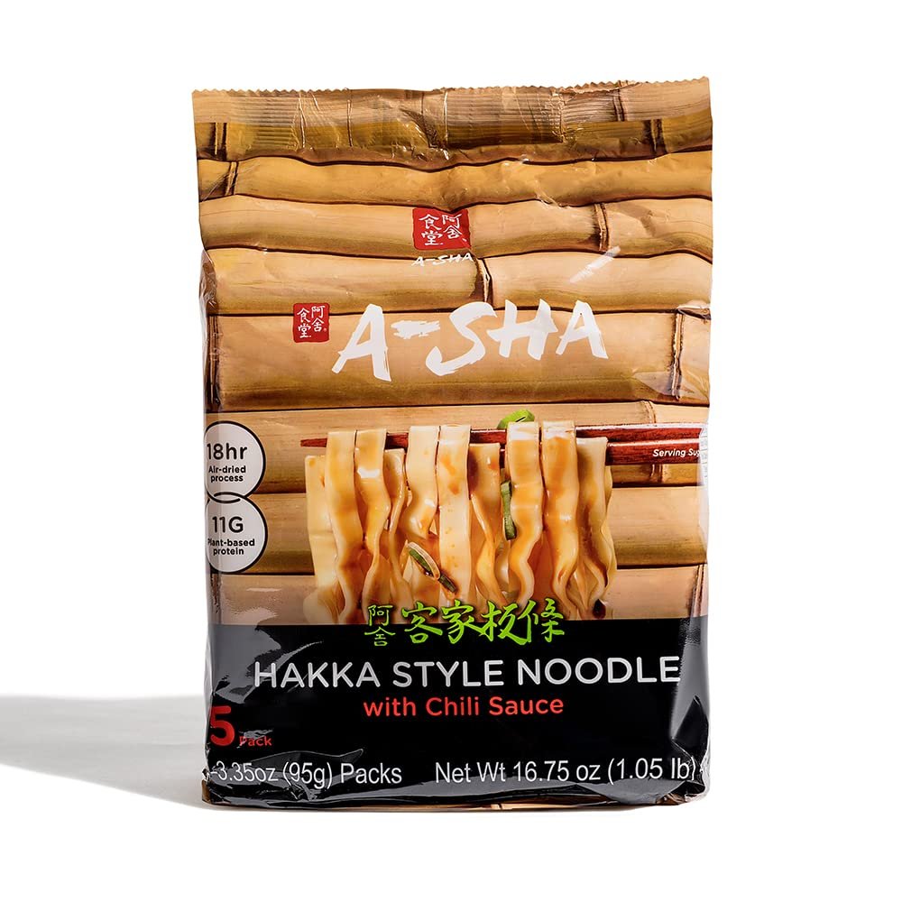 A-Sha Noodles Hakka Sauce Chili 16.75 oz (Pack of 6)