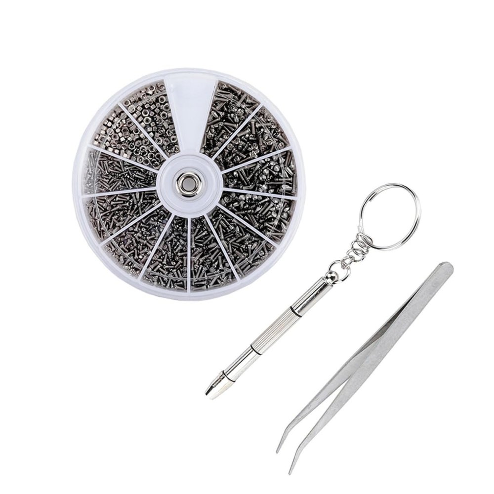 BCOATH Full Assortment Eyeglass Repair Tool Kit Small Screwdriver Set Glasses Screws for Rimless Frames