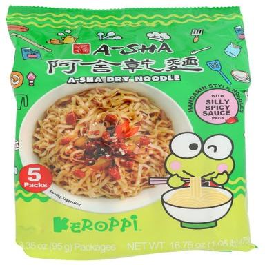 A-Sha Noodles Spicy 16.75 oz (Pack of 6)