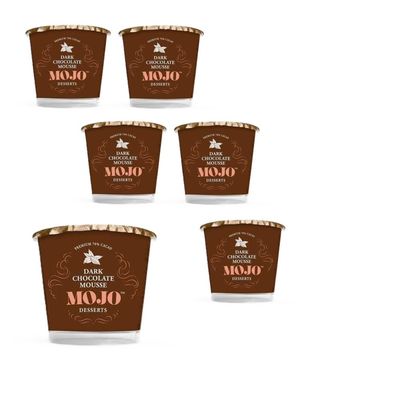 Mojo Dark Chocolate Mousse Gluten Free, 3 oz, 6 Pack
