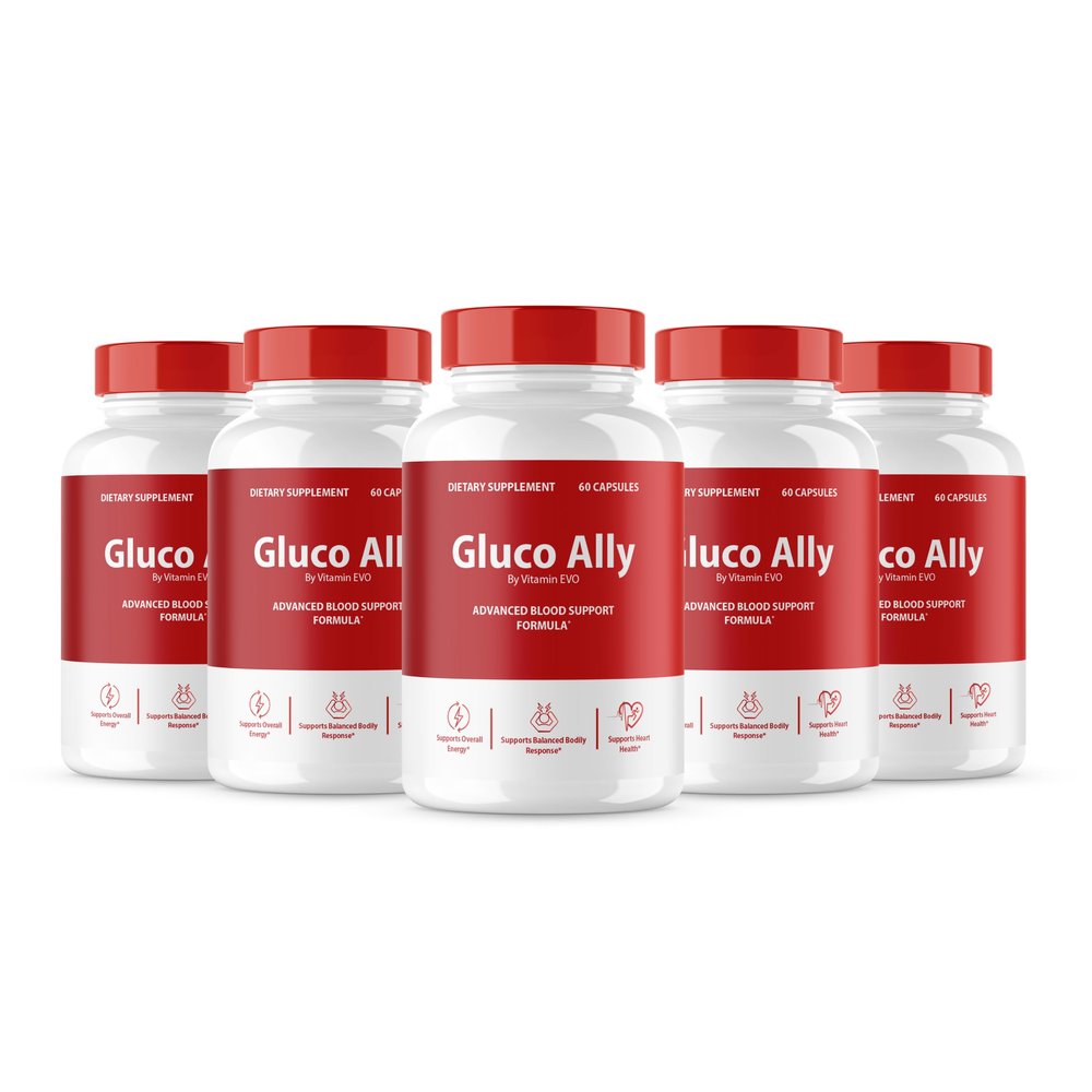(5 Pack) Gluco Ally Capsules, Official GlucoAlly Advanced Formula, Gluco Ally Pills, Gluco Ally Maximum Health Formula and Wellness, Gluco Ally Support Pills Reviews, 300 Capsules 5 Month Supply