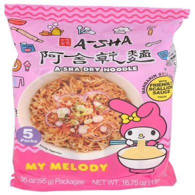 A-Sha Noodles Friend Scallion 16.75 oz (Pack of 6)