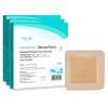 MedVance Bordered Adhesive Silicone Foam Dressing Pack of 15 - Waterproof Silicone Pad - Easy Apply & Remove Sterile Bandages - Wound Care & Dressings for Burns & More (4"x4" Bandage, 2.7"x2.7" Pad) view 1