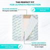 MedVance Bordered Adhesive Silicone Foam Dressing Pack of 15 - Waterproof Silicone Pad - Easy Apply & Remove Sterile Bandages - Wound Care & Dressings for Burns & More (4"x4" Bandage, 2.7"x2.7" Pad) view 2