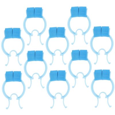 Baluue 16pcs Nose Clips for Breathing Training Durable and Pom Nose Stoppers for Lung Exercises Portable Nasal Fixation for Daily Use Blue