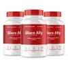 (3 Pack) Gluco Ally Capsules, Official GlucoAlly Advanced Formula, Gluco Ally Pills, Gluco Ally Maximum Health Formula and Wellness, Gluco Ally Support Pills Reviews, 180 Capsules 3 Month Supply view 1