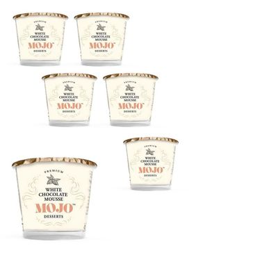 Mojo White Chocolate Mousse Gluten Free, 3 oz, 6 Pack