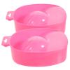 2 Pcs Pink Nail Soak Tray for Manicure Prep and Press-on Nails view 1