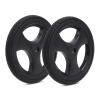 16 Inch Solid Rear Wheel Replacement Parts for Wheelchair Rollators, 161.75 Polyurethane (PU) Wheels, ABS Plastic Hub, 1 Pair(Black) view 1