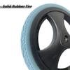 16 Inch Solid Rear Wheel Replacement Parts for Wheelchair Rollators, 161.75 Polyurethane (PU) Wheels, ABS Plastic Hub, 1 Pair(Black) view 4