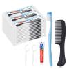 200 Sets Disposable Toothbrushes with Toothpaste Floss Comb Individually Wrapped, Disposable Toothbrush Bulk, 10g Toothpaste,Dental Floss,6in Comb Bulk Toothbrush Kit for Homeless,Airbnb,Hotel view 1
